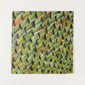 Close-up photo of green shingle roof タペストリー (正面(横))