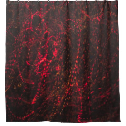 Close-up photography of red lights シャワーカーテン (正面)