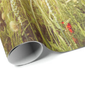 Close up poppies on field. Wild flowers in springt ラッピングペーパー (ロールコーナー)