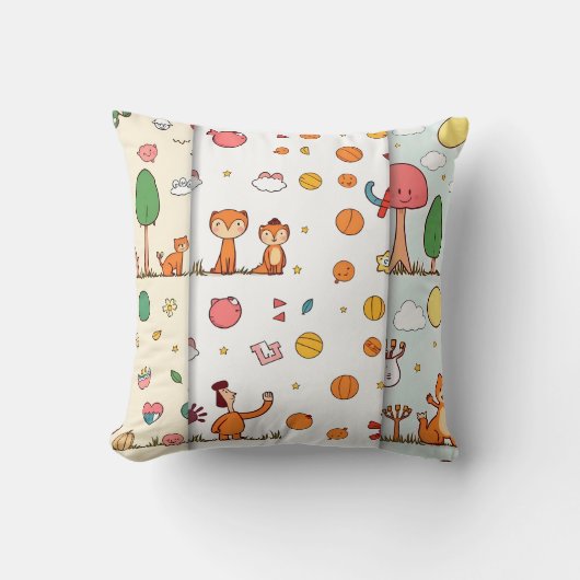 Close-Up Portrait of a Sweet-Faced Dog クッション (正面)