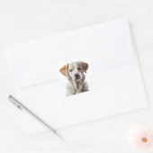 Close-Up Portrait of a Sweet-Faced Dog スクエアシール (封筒)