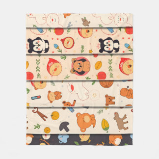 Close-Up Portrait of a Sweet-Faced Dog フリースブランケット