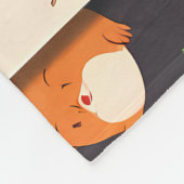 Close-Up Portrait of a Sweet-Faced Dog フリースブランケット (角)