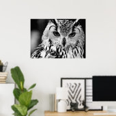 Close Up Portrait Of Eurasian Eagle-owl ポスター (ホームオフィス)