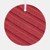 Close up stripy crochetテクスチャ。 ガラスオーナメント (裏面)