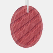 Close up stripy crochetテクスチャ。 ガラスオーナメント (正面右)