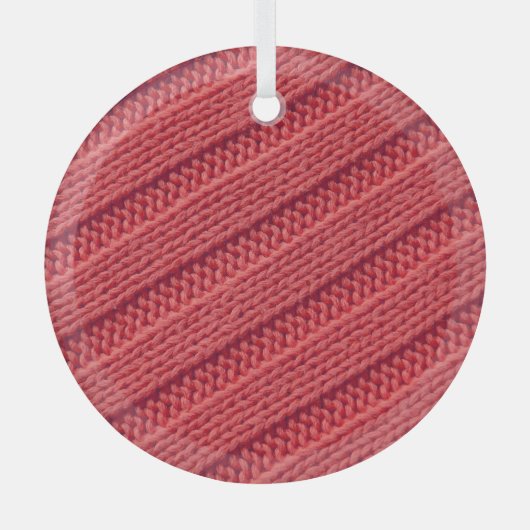Close up stripy crochetテクスチャ。 ガラスオーナメント (正面)