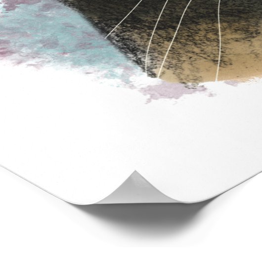 Close Up Tabby Cat Realisticスケッチ ポスター (角)