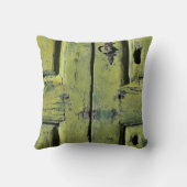 Closed brown wooden 2-panel door クッション (裏面)