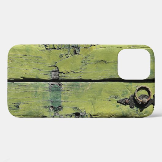 Closed brown wooden 2-panel door Case-Mate iPhoneケース (裏面 (横))