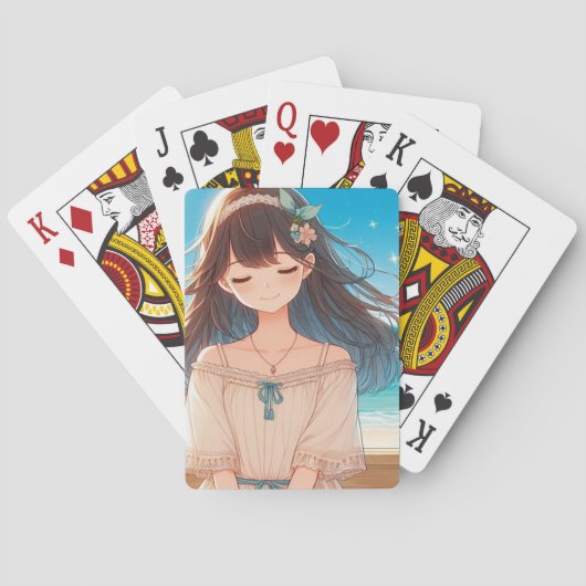 Closed Eyes Girl トランプ (裏面)