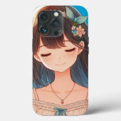 Closed Eyes Girl　iPhone / iPad ケース Case-Mate iPhoneケース (裏面)