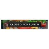 Closed for Lunch Hamburger Acrylic Name Plate デスクネームプレート (正面)