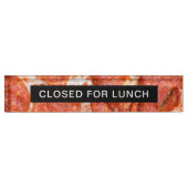 Closed for Lunch Pizza Acrylic Name Plate デスクネームプレート (正面)