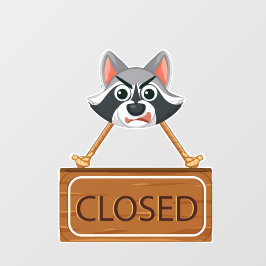 Closed Sign Window Cling ウィンドウサイン
