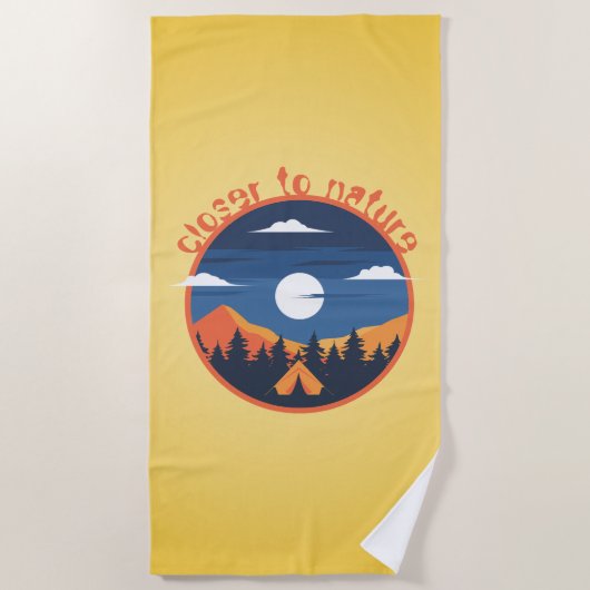 Closer to nature ビーチタオル (正面)