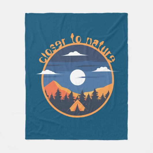 Closer to nature フリースブランケット (正面)