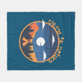 Closer to nature フリースブランケット (正面(横))