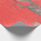 Closeup old and peeling painted wood board backgro ラッピングペーパー (角)