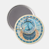 Closeup on Prague Astronomical Clock, Czech R. マグネット (正面/裏面)