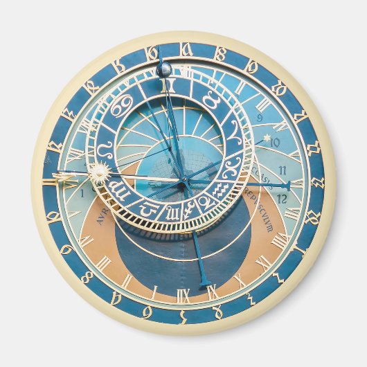 Closeup on Prague Astronomical Clock, Czech R. マグネット (正面)