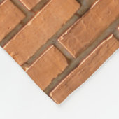 Closeup photography of brown brick wall フリースブランケット (角)