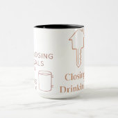 Closing Deals Drinking Coffee Real Estate Mug マグカップ (中央)