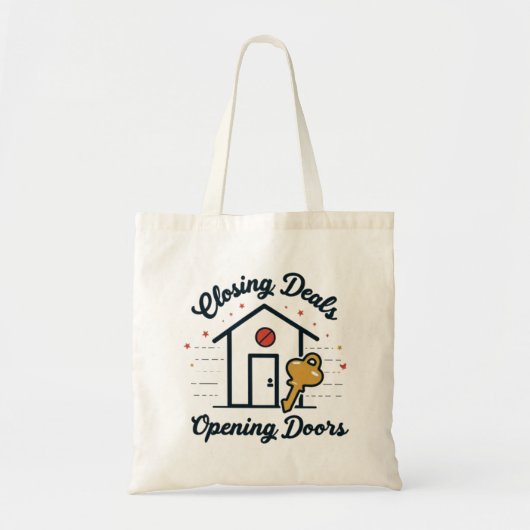 Closing Deals, Opening Doors 不動産仲介業者 トートバッグ (正面)