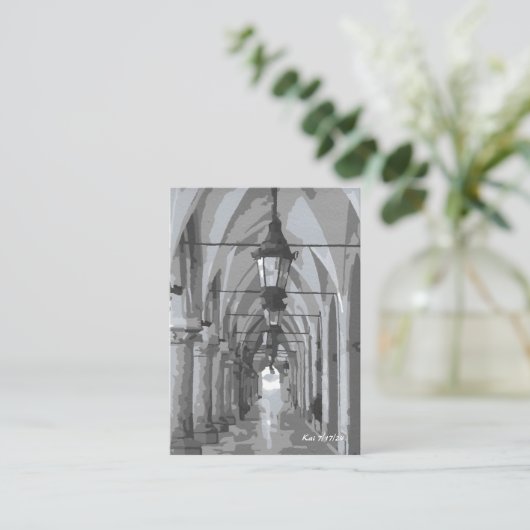 Cloth Hall Kakow、ポーランドのブックマーク ノートカード (スタンド正面)