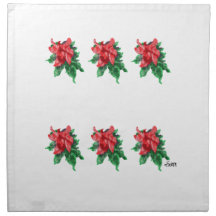 Cloth Napkins :  Poinsettias