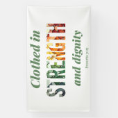 Clothed in Strength and Dignity 横断幕 (縦)