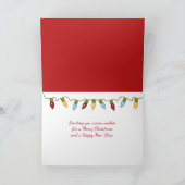 clotheslineでつるすことに貯蔵するクリスマス シーズンカード (内部)