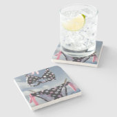 Clotheslineでつるすビキニ ストーンコースター (横)