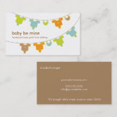 Clotheslineの名刺のベビーの衣服 名刺 (正面/裏面)