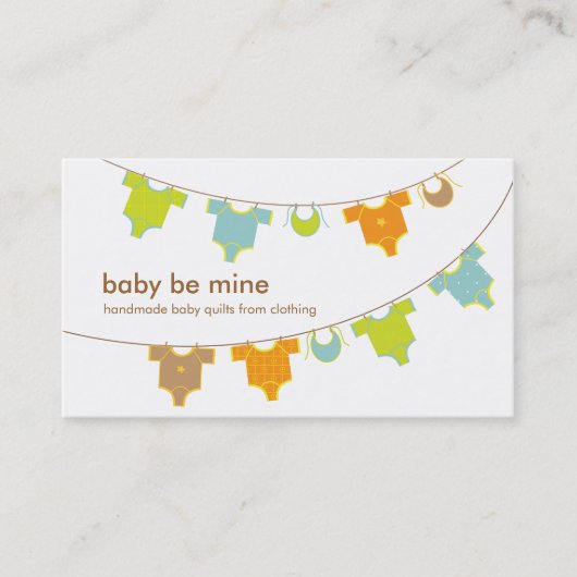 Clotheslineの名刺のベビーの衣服 名刺 (正面)