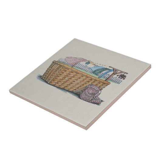 Clotheslineの洗濯 タイル (側面)