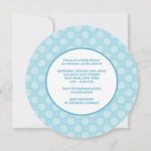 Clotheslineベビーシャワー招待状{Blue} 招待状 (裏面)
