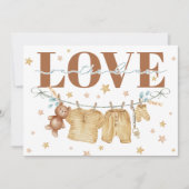  clothesline Baby Shower 『Love on the Line』招待状 招待状 (正面)