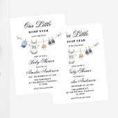 Clothesline baseball baby shower invitation  招待状