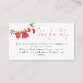 Clothesline Christmas Books For Baby Shower  エンクロージャーカード