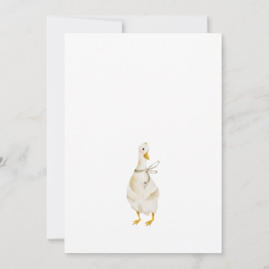 Clothesline Goose Nest Baby Shower Invitation 招待状 (裏面)