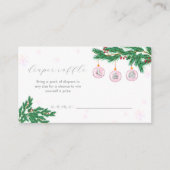 Clothesline Ornaments Diaper Raffle Baby Shower  エンクロージャーカード (正面)