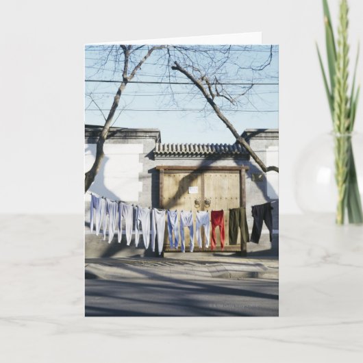 Clotheslinesの洗濯の乾燥 カード (正面)