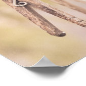 Clothespins on a line ポスター (角)