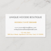 Clothing Apparel Sweatshirt Custom Hoodies 名刺 (裏面)