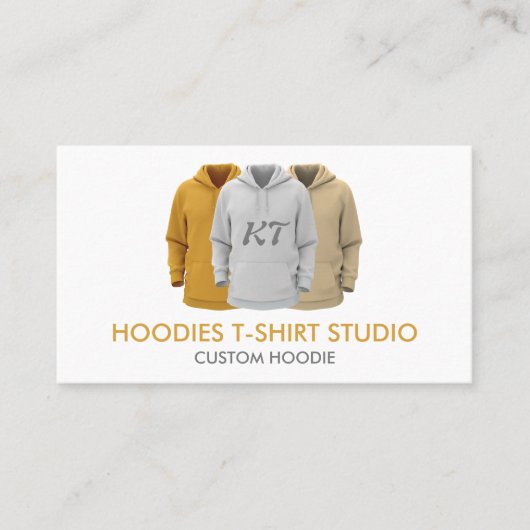 Clothing Apparel Sweatshirt Custom Hoodies 名刺 (正面)