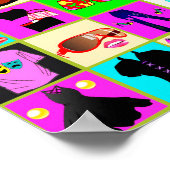 clothing fashion pop art collage ポスター (角)