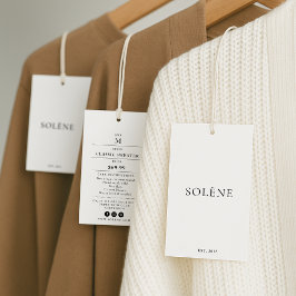 Clothing Hang Tag with Price, Size, Style & Social 名刺