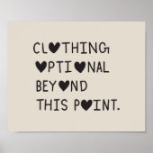 Clothing Optional Beyond This Point ポスター (正面)