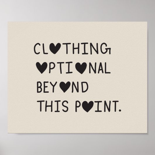 Clothing Optional Beyond This Point ポスター (正面)